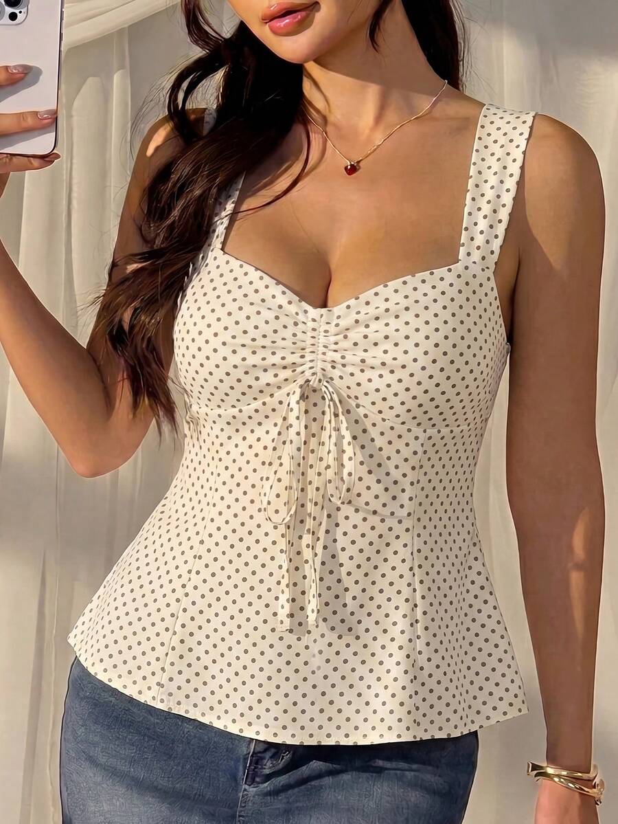Damen Spitzen-Trägershirt Weiß – Lässiges Spitzenhemd für Alltag & Freizeit