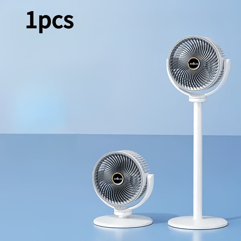 3-in-1 Bodenventilator – Höhenverstellbar, 5 Geschwindigkeitsstufen, USB-C Laden, 2400mAh Akku – Ideal für Ihr Zuhause