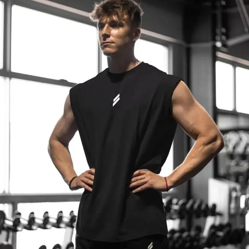 Ärmelloses T-shirt Männer Schnell trocknend Fitness Bodybuilding Shirt Männlichen Mode Basketball Weste Mesh Atmungsaktive Sommer Gym Tank Männer