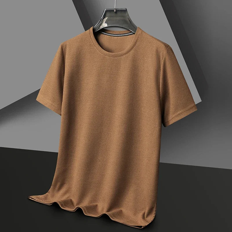 Waffel-Struktur T-Shirt für Herren – Sommer
