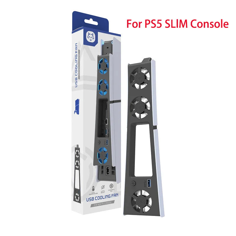 Gaming-Kühlerlüfter für PS5 Slim – LED, Geräuscharm