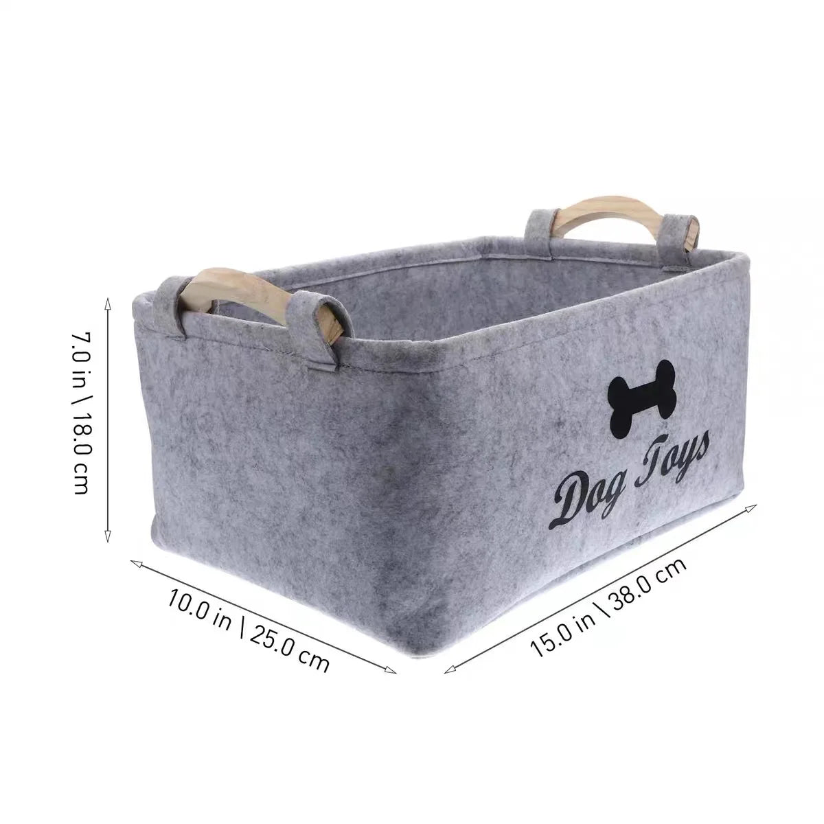 Aufbewahrungsbox für Katzen- und Hundespielzeug aus Filz