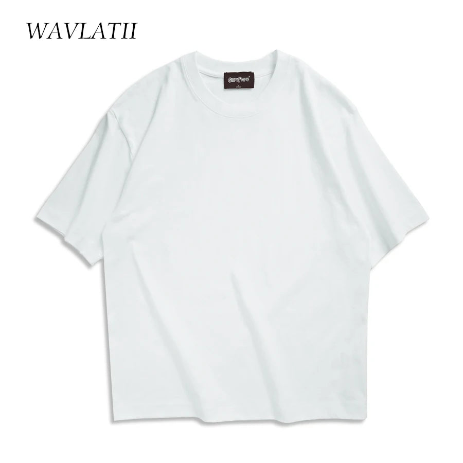WAVLATII Oversized Sommer-Shirt für Damen & Herren – Koreanischer Streetwear-Stil