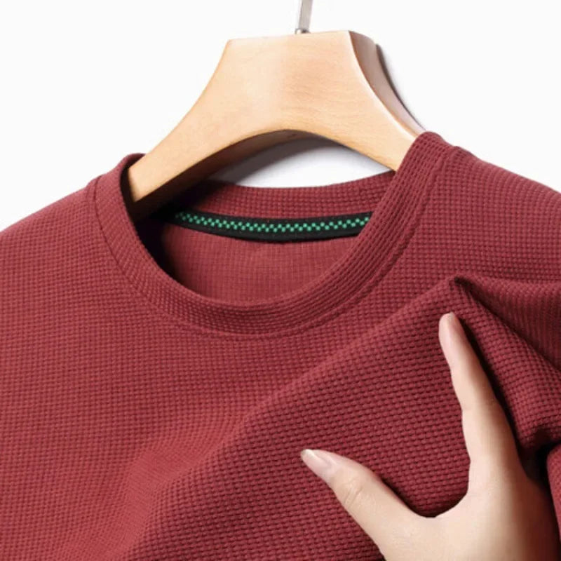 Waffel-Struktur T-Shirt für Herren