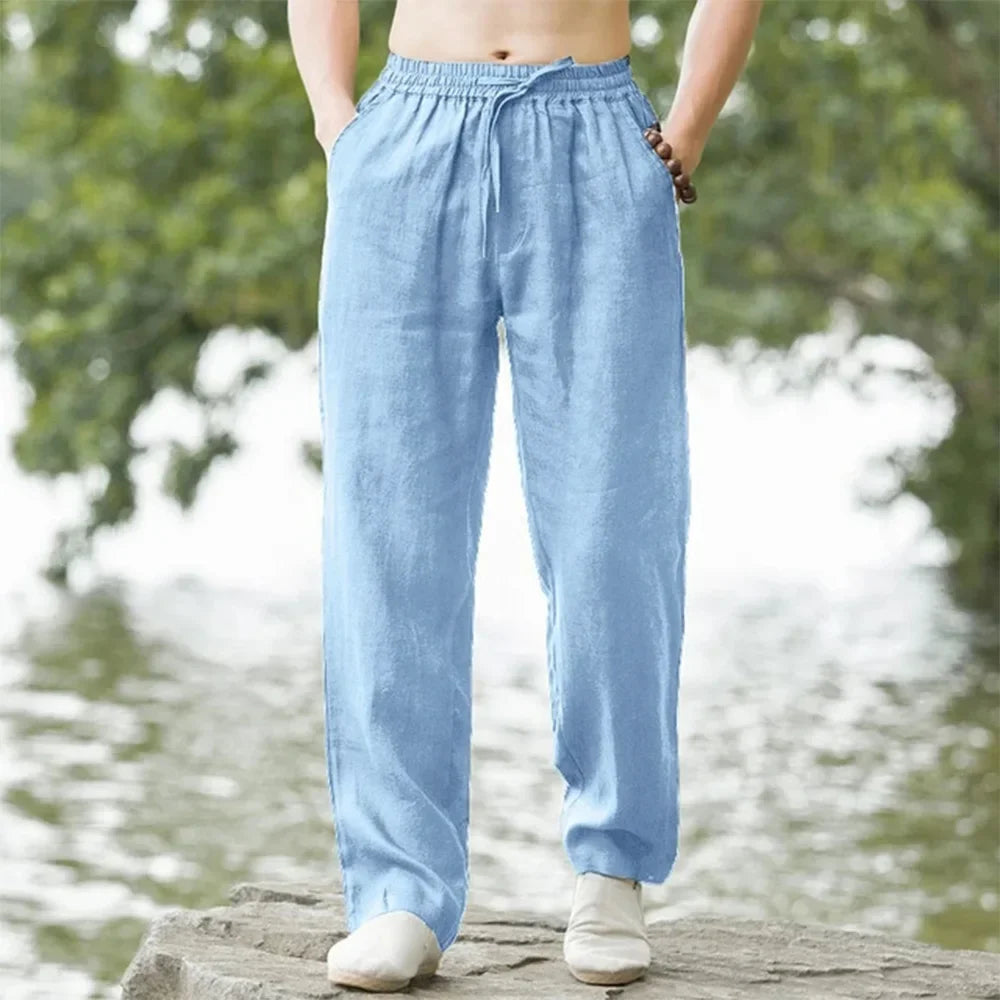 Herren Weite Leinenhose Sommer 2025
