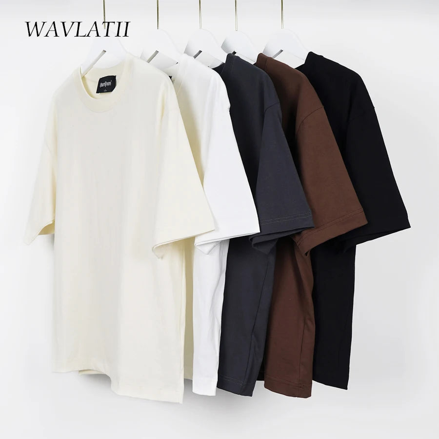 WAVLATII Oversized Sommer-Shirt für Damen & Herren – Koreanischer Streetwear-Stil