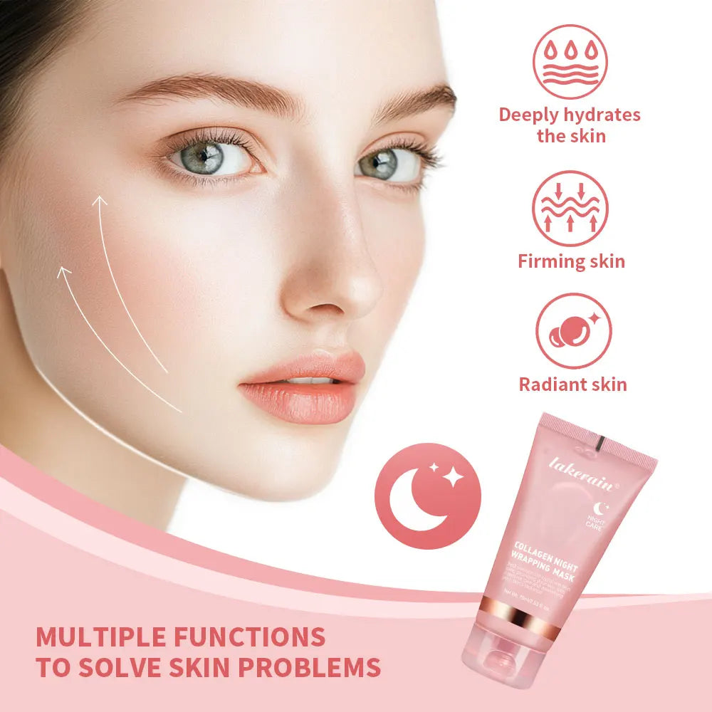 Koreanische Tiefe Kollagen Maske Peel Off Maske Gesicht Anti Falten Lifting Hautpflege Masken Bio Pack Nacht Verpackung Frau Übernachtung Haut