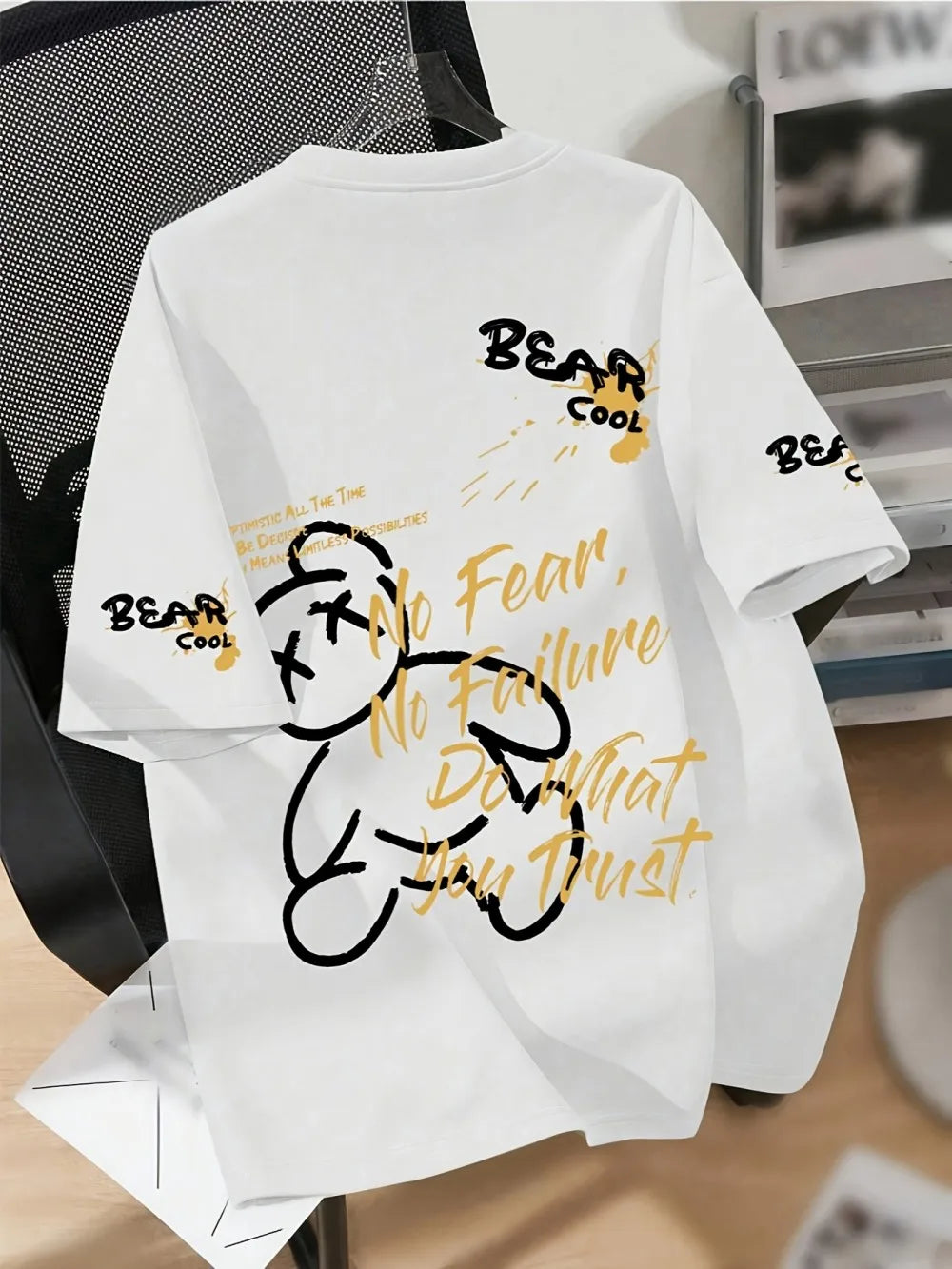 Herren T-Shirt mit Bären-Print – Atmungsaktiv