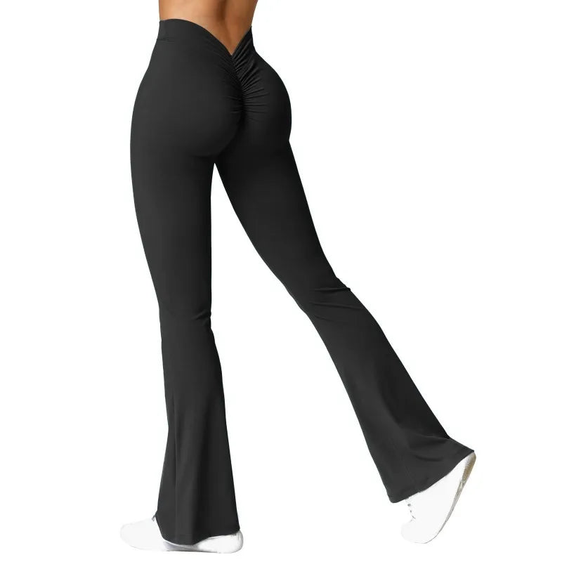 Fashion Micro Horn Leggings mit Push-Up-Effekt für Damen