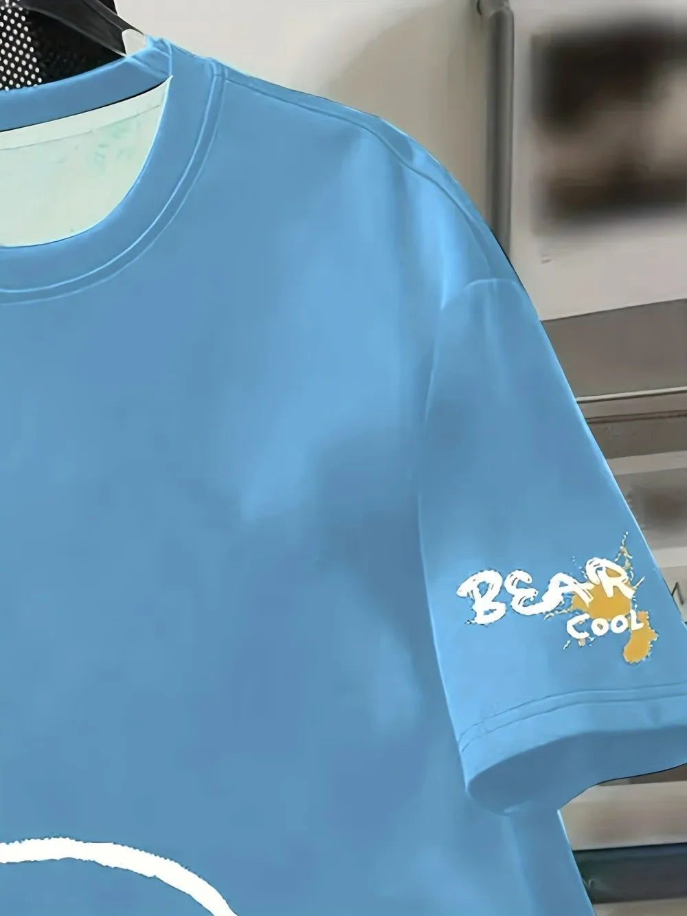 Herren T-Shirt mit Bären-Print – Atmungsaktiv