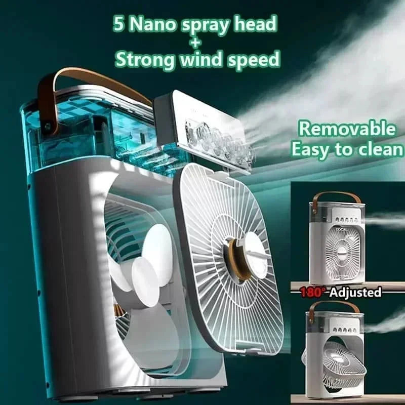 3-in-1 Ventilator &amp; Luftbefeuchter mit LED-Licht