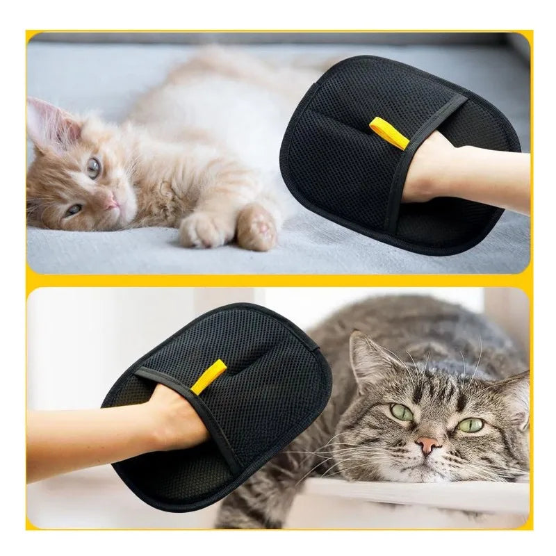 Doppelseitige Tierpflegehandschuhe für Katzen und Hunde - Reinigungswerkzeug für Kätzchen Hundebürste zur Fellentfernung Tierbedarfsartikel