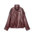 TFMLN Kunstleder-Jacke für Damen
