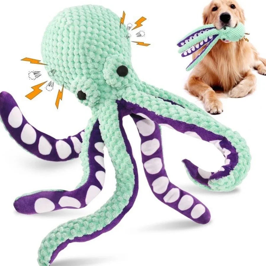 Plüsch-Oktopus-Spielzeug für Hunde – Interaktiv mit Sound