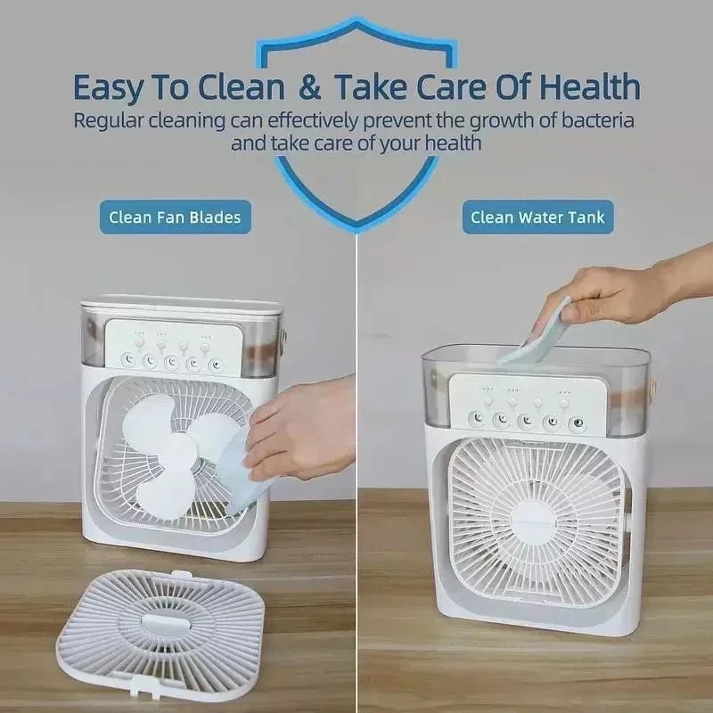 3-in-1 Ventilator &amp; Luftbefeuchter mit LED-Licht