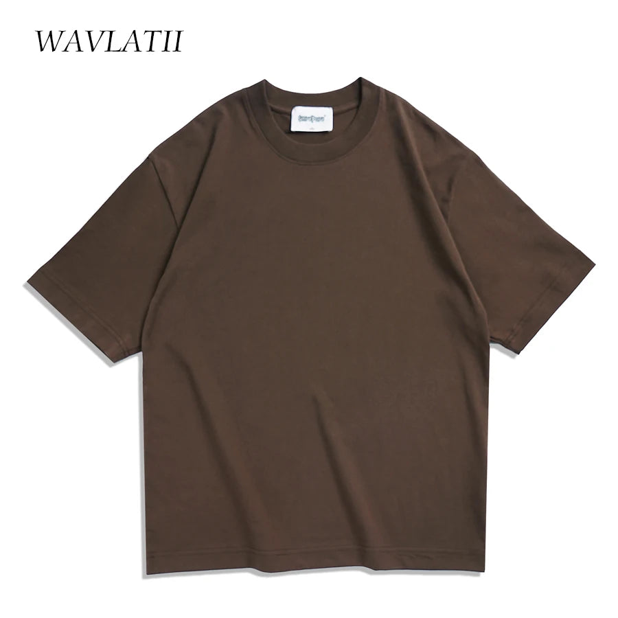 WAVLATII Oversized Sommer-Shirt für Damen & Herren – Koreanischer Streetwear-Stil
