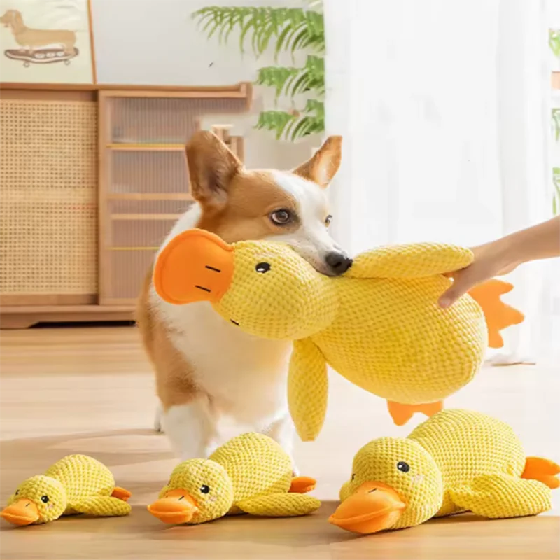 Interaktives Entenspielzeug für Hunde – Plüsch, Quietschend