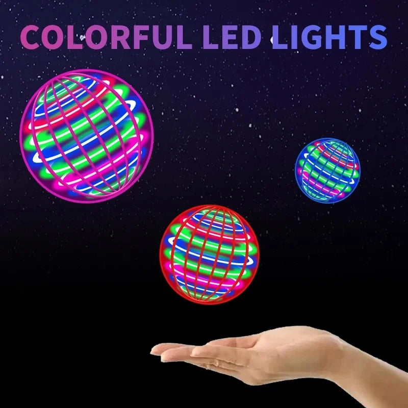 Schwebender Magischer UFO-Flugball mit LED-Beleuchtung, Automatisch Rotierendes Fluggerät, Outdoor-Spielzeug, Geburtstagsgeschenk