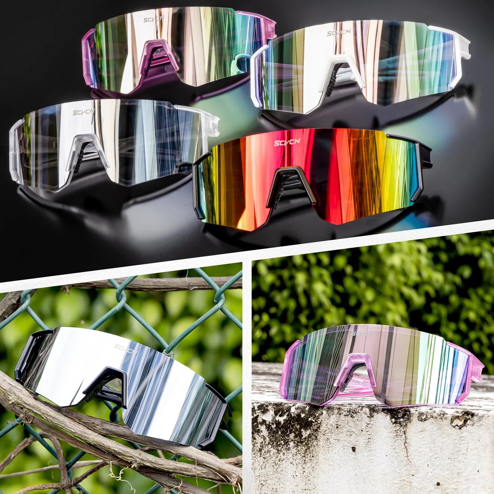 SCVCN Sport-Radbrille – UV400, für Damen &amp; Herren