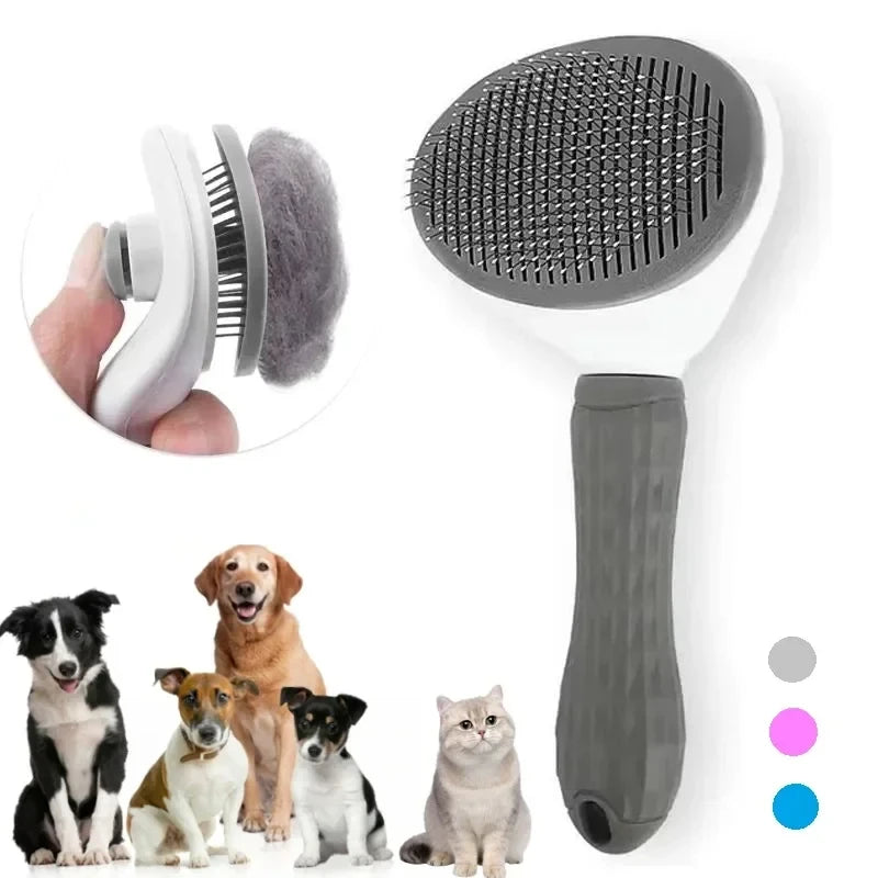 Selbstreinigende Tierhaarbürste für Hunde &amp; Katzen