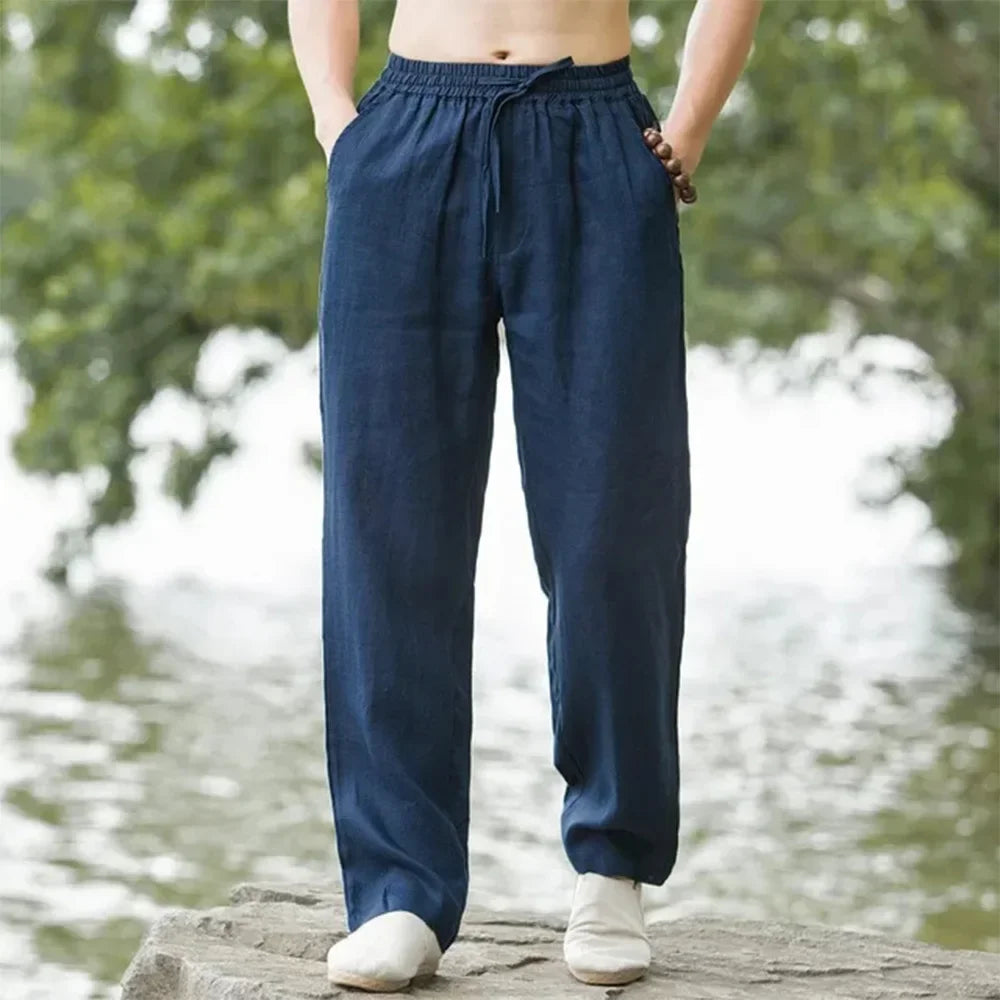 Herren Weite Leinenhose Sommer 2025