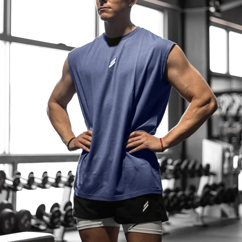 Ärmelloses T-shirt Männer Schnell trocknend Fitness Bodybuilding Shirt Männlichen Mode Basketball Weste Mesh Atmungsaktive Sommer Gym Tank Männer