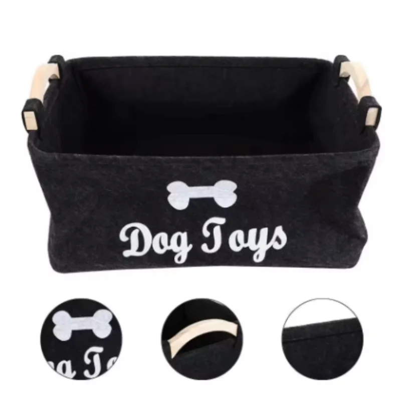 Aufbewahrungsbox für Katzen- und Hundespielzeug aus Filz