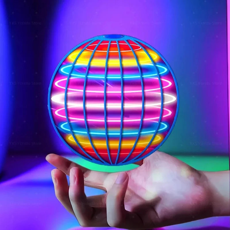 Schwebender Magischer UFO-Flugball mit LED-Beleuchtung, Automatisch Rotierendes Fluggerät, Outdoor-Spielzeug, Geburtstagsgeschenk