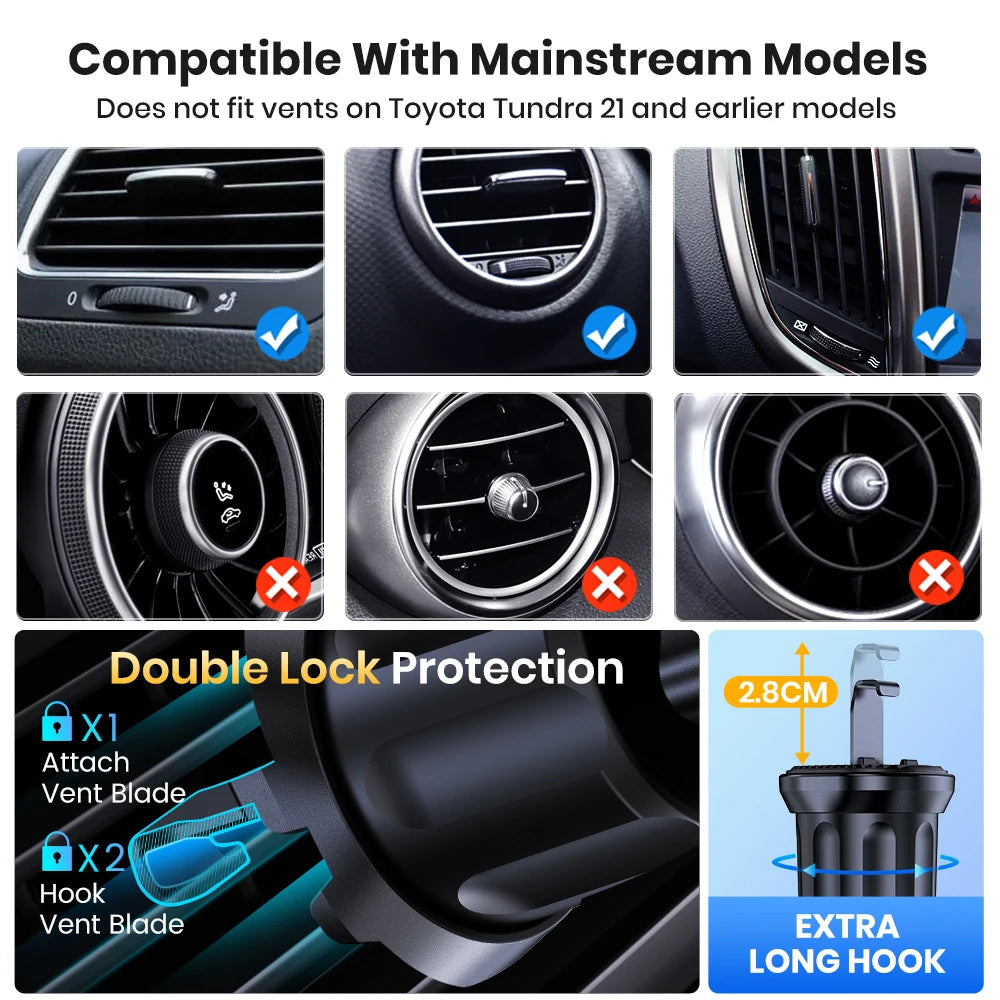 TOPK Universeller Auto Handyhalter Lüftungsschlitz – KFZ Halterung für iPhone & Android