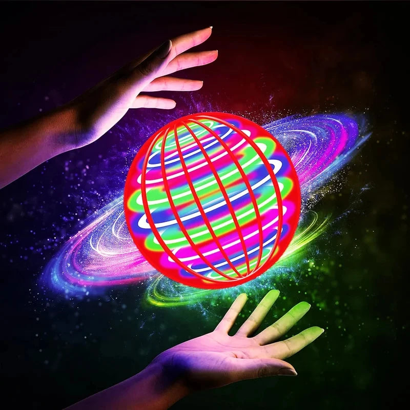 Schwebender Magischer UFO-Flugball mit LED-Beleuchtung, Automatisch Rotierendes Fluggerät, Outdoor-Spielzeug, Geburtstagsgeschenk