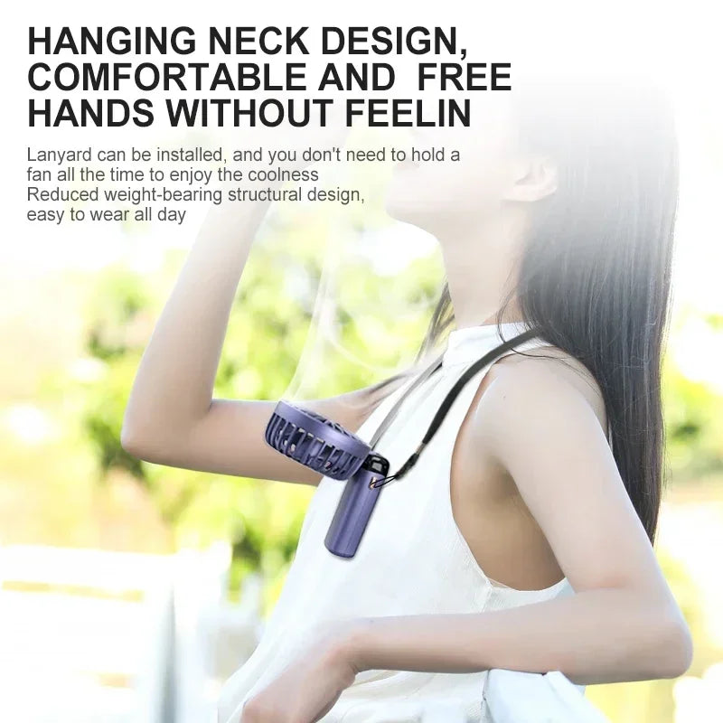 Tragbarer Mini-Handventilator – Faltbar, 5 Geschwindigkeiten, USB Wiederaufladbar