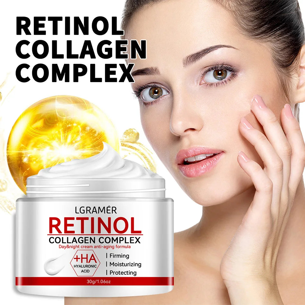 Retinol Lifting Firming Cream Collagen Glatte Falten Gesichtscreme für Feuchtigkeitscreme, Aufhellung, Aufhellung der Haut