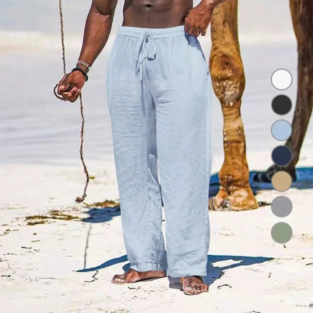 Herren Weite Leinenhose Sommer 2025