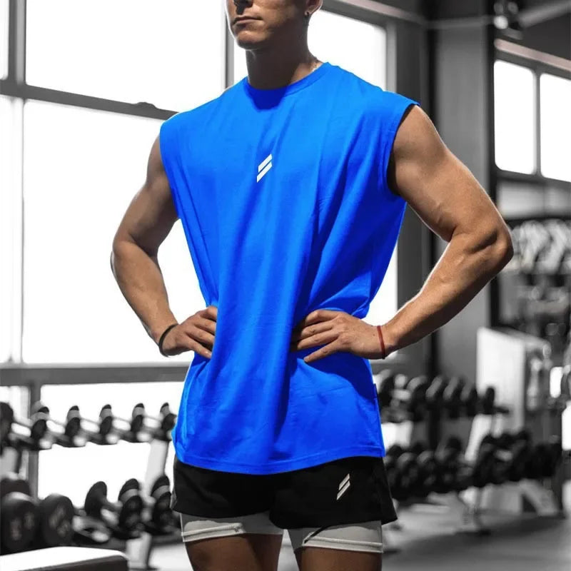 Ärmelloses T-shirt Männer Schnell trocknend Fitness Bodybuilding Shirt Männlichen Mode Basketball Weste Mesh Atmungsaktive Sommer Gym Tank Männer