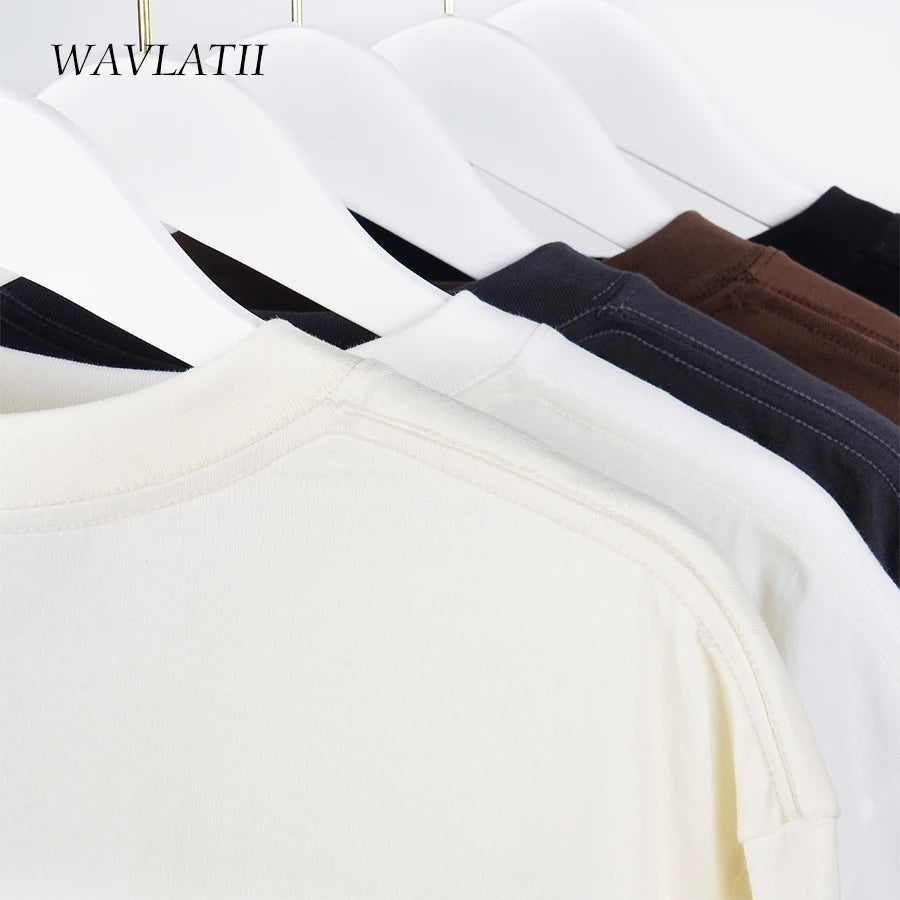 WAVLATII Oversized Sommer-Shirt für Damen & Herren – Koreanischer Streetwear-Stil
