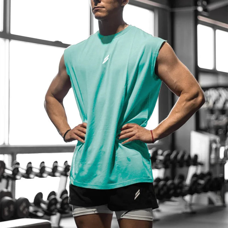Ärmelloses T-shirt Männer Schnell trocknend Fitness Bodybuilding Shirt Männlichen Mode Basketball Weste Mesh Atmungsaktive Sommer Gym Tank Männer