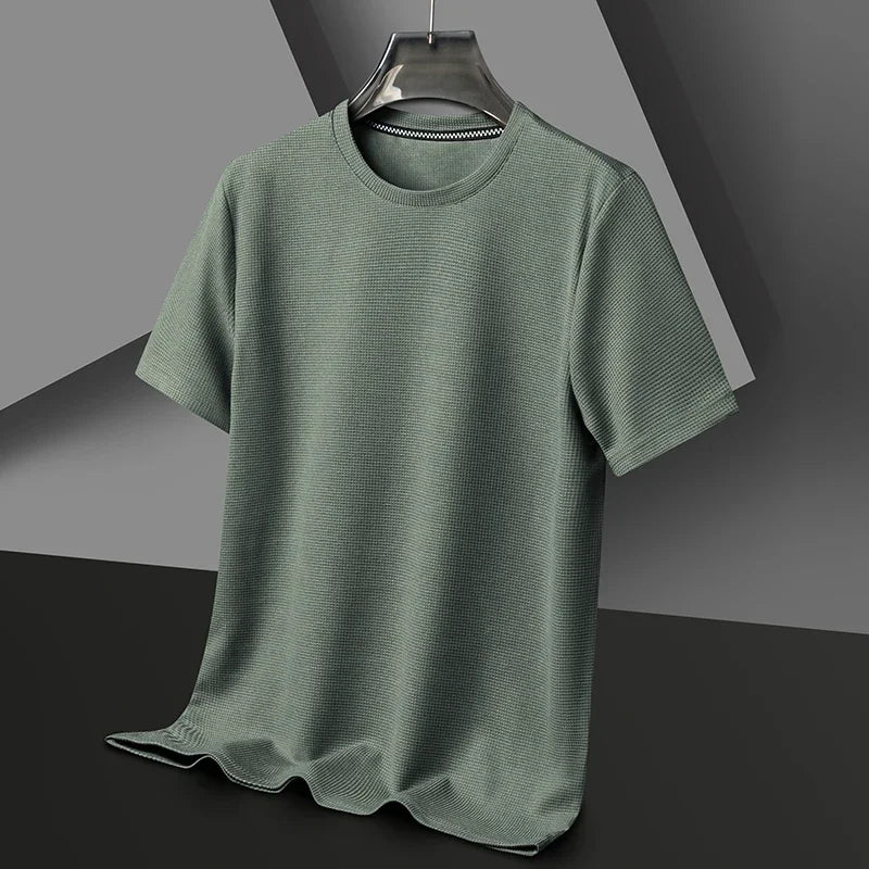 Waffel-Struktur T-Shirt für Herren – Sommer