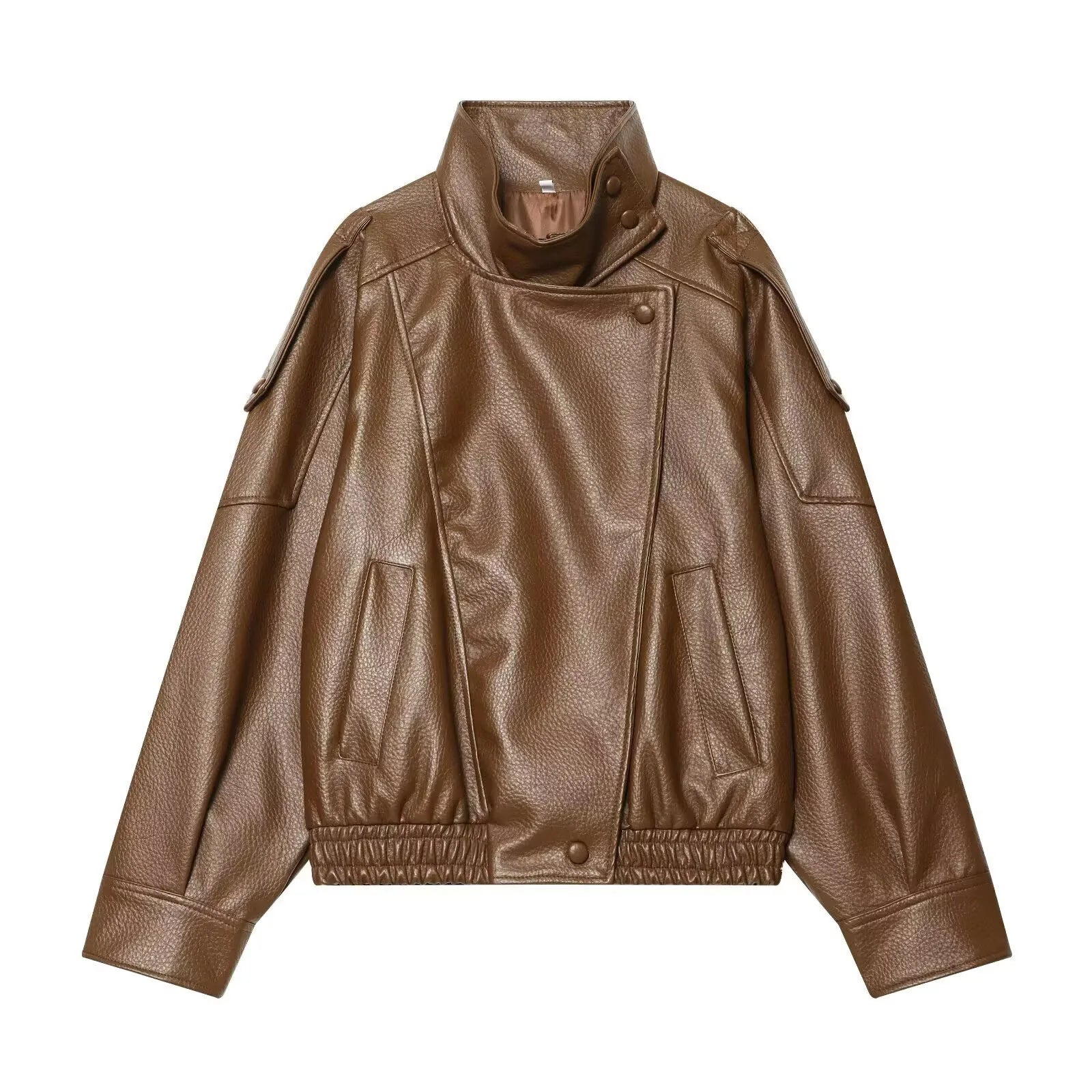 TFMLN Kunstleder-Jacke für Damen