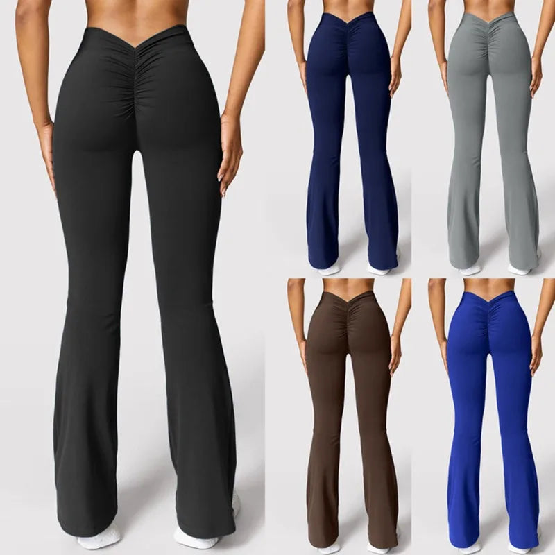 Fashion Micro Horn Leggings mit Push-Up-Effekt für Damen