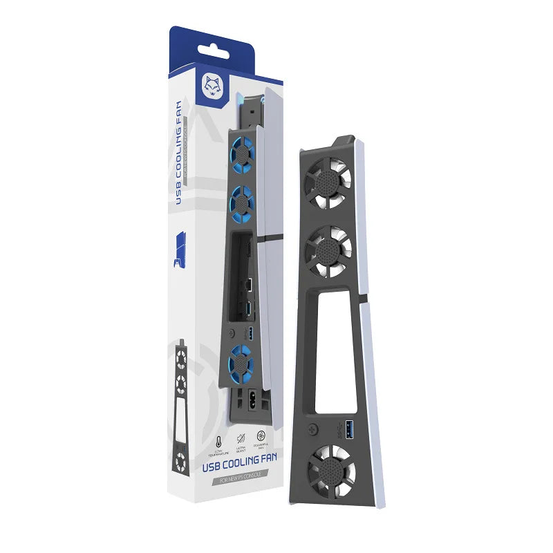 Gaming-Kühlerlüfter für PS5 Slim – LED, Geräuscharm