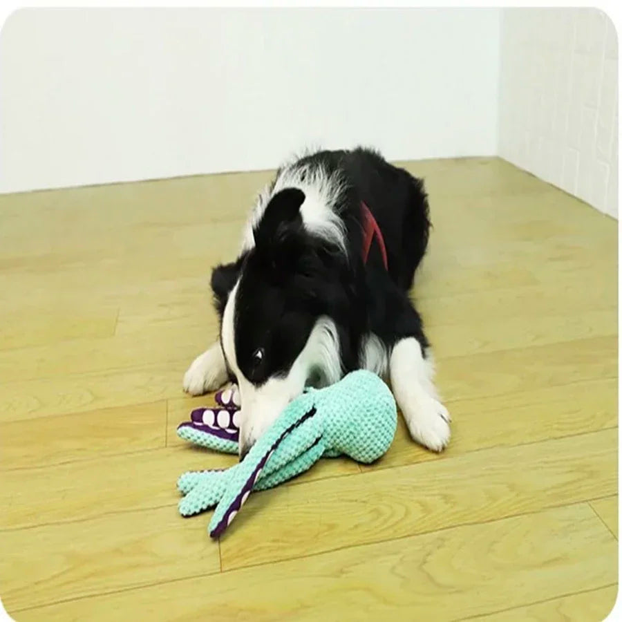 Plüsch-Oktopus-Spielzeug für Hunde – Interaktiv mit Sound