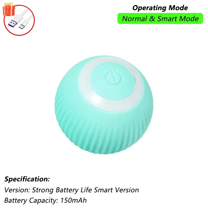 iLMH 1/2 Stück Interaktiver Katzenball, automatisch rollender Ball mit Kunstfellschwanz, wiederaufladbares intelligentes elektrisches Haustierspielzeug, Haustierspielzeug, das Maus imitiert