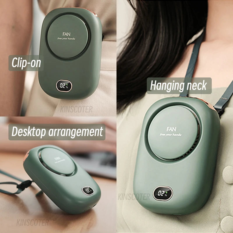 Tragbarer Halsventilator – USB Wiederaufladbar, 1800mAh