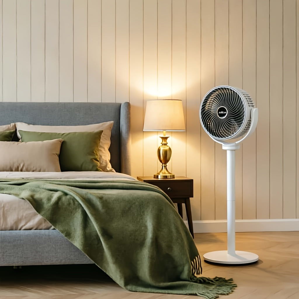 3-in-1 Bodenventilator – Höhenverstellbar, 5 Geschwindigkeitsstufen, USB-C Laden, 2400mAh Akku – Ideal für Ihr Zuhause