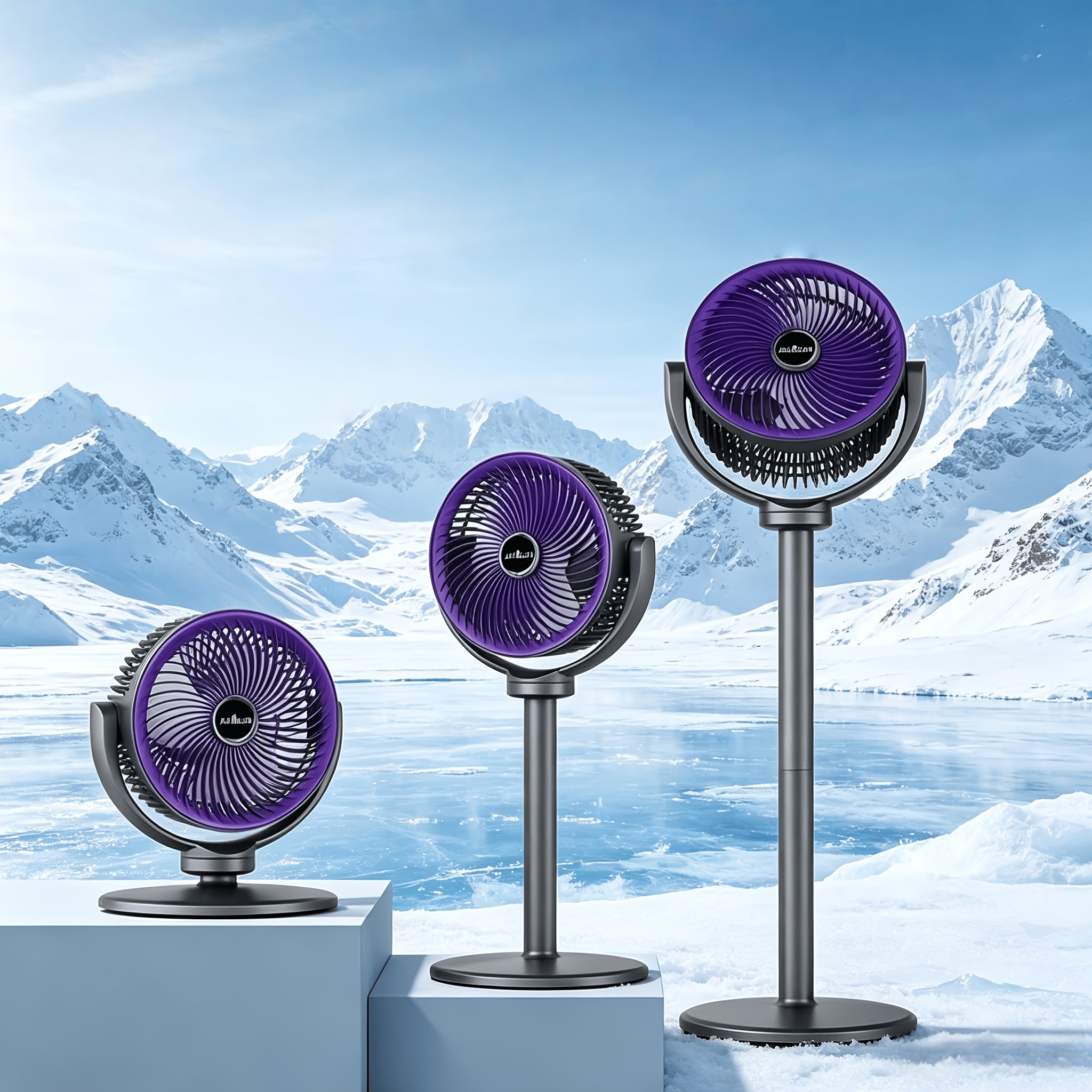 3-in-1 Bodenventilator – Höhenverstellbar, 5 Geschwindigkeitsstufen, USB-C Laden, 2400mAh Akku – Ideal für Ihr Zuhause