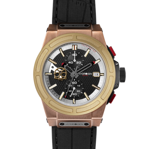 Otto Chrono Herrenuhr – Gold & Braun, Elegantes Chronograph-Design